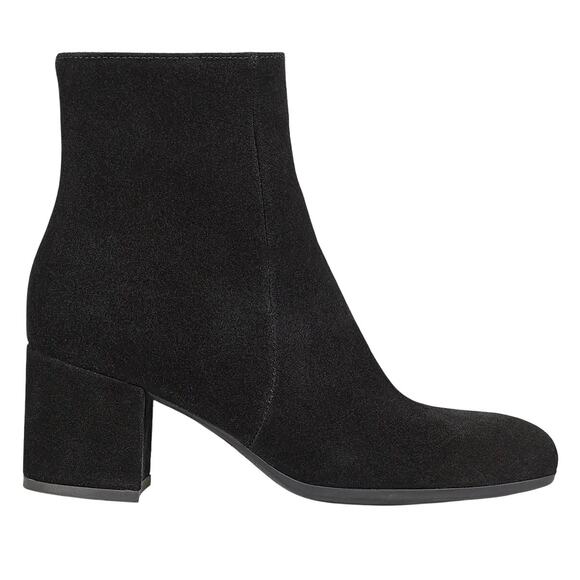 La Canadienne NWOB Joanie Black Side Zip Heeled Ankle Bootie Size 8M Suede - Picture 1 of 10